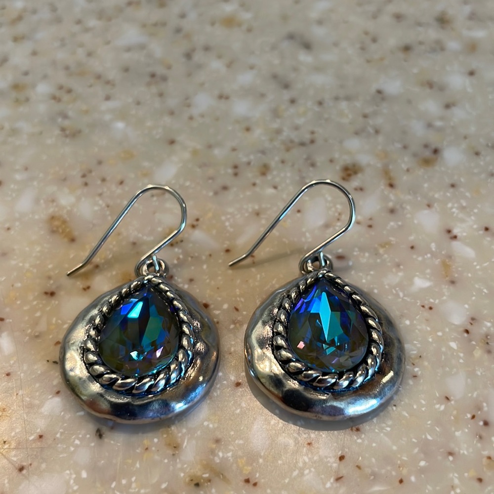 Grace & Heart Sterling Silver & Crystal Earrings